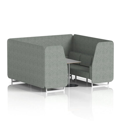 Brixworth Booth in Single Tone - 6 Seater with Grey Table