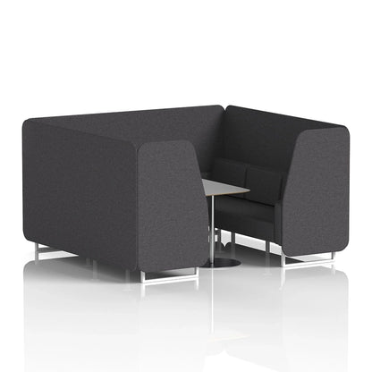 Brixworth Booth in Single Tone - 6 Seater with Grey Table