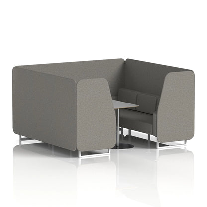 Brixworth Booth in Single Tone - 6 Seater with Grey Table