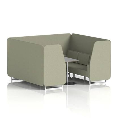 Brixworth Booth in Single Tone - 6 Seater with Grey Table