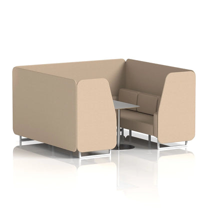 Brixworth Booth in Single Tone - 6 Seater with Grey Table