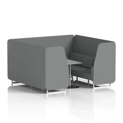 Brixworth Booth in Single Tone - 6 Seater with Grey Table