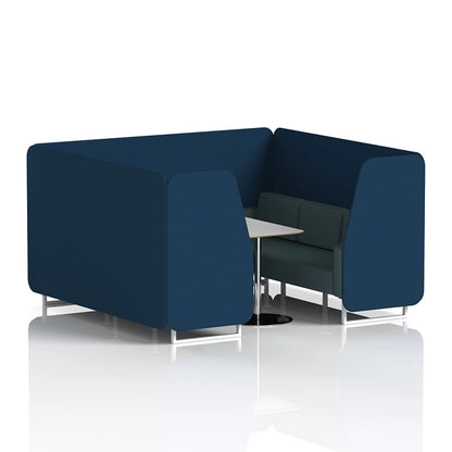 Brixworth Booth in Two Tone - 6 Seater with Grey Table