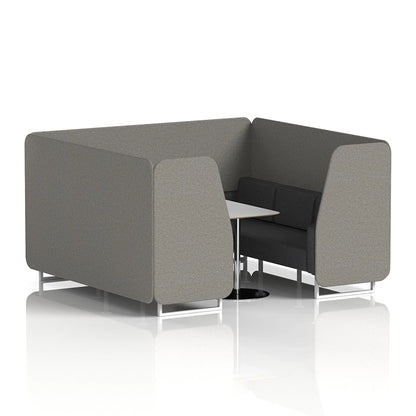 Brixworth Booth in Two Tone - 6 Seater with Grey Table