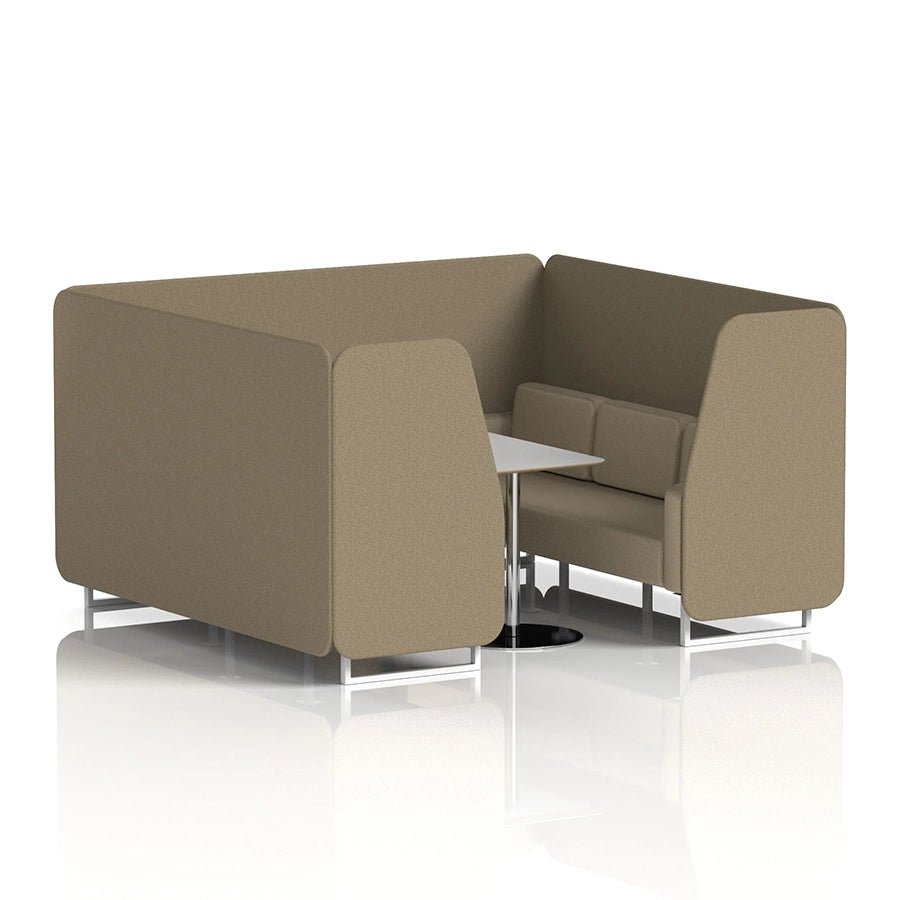 Brixworth Booth in Two Tone - 6 Seater with Grey Table