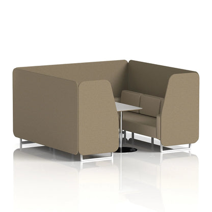 Brixworth Booth in Two Tone - 6 Seater with Grey Table