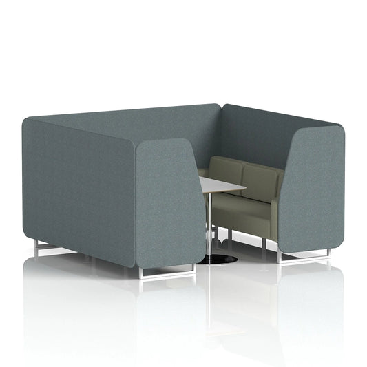 Brixworth Booth in Two Tone - 6 Seater with Grey Table