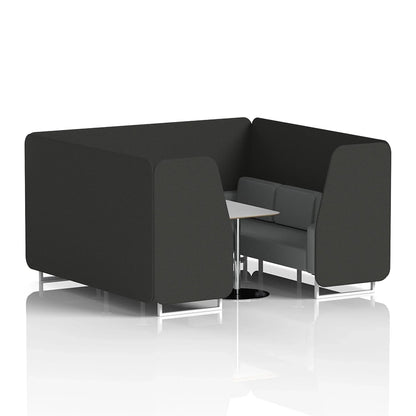 Brixworth Booth in Two Tone - 6 Seater with Grey Table