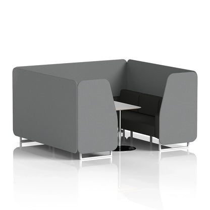 Brixworth Booth in Two Tone - 6 Seater with Grey Table
