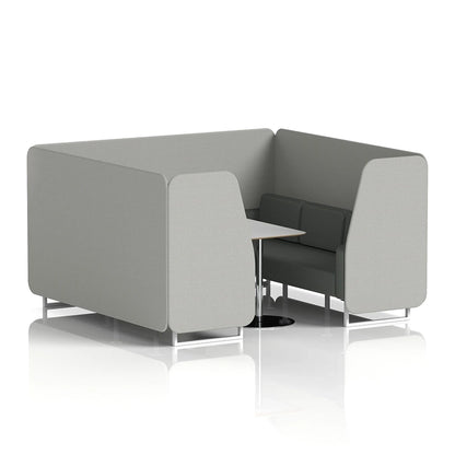 Brixworth Booth in Two Tone - 6 Seater with Grey Table