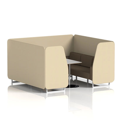Brixworth Booth in Two Tone - 6 Seater with Grey Table