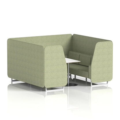 Brixworth Booth in Single Tone - 6 Seater with White Table
