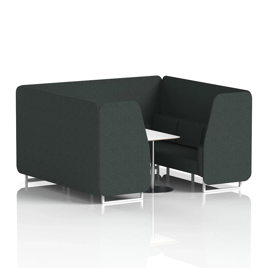 Brixworth Booth in Single Tone - 6 Seater with White Table