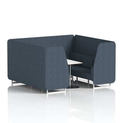 Brixworth Booth in Single Tone - 6 Seater with White Table