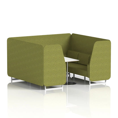 Brixworth Booth in Single Tone - 6 Seater with White Table