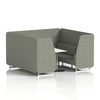 Brixworth Booth in Single Tone - 6 Seater with White Table