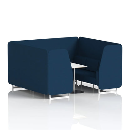 Brixworth Booth in Single Tone - 6 Seater with White Table