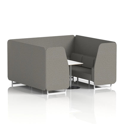 Brixworth Booth in Single Tone - 6 Seater with White Table