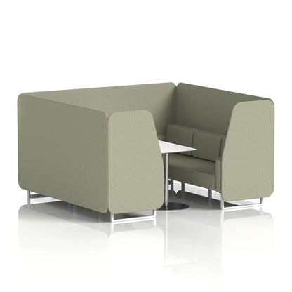 Brixworth Booth in Single Tone - 6 Seater with White Table