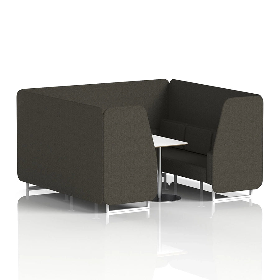 Brixworth Booth in Single Tone - 6 Seater with White Table