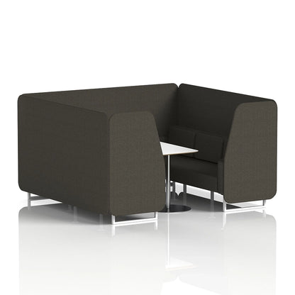 Brixworth Booth in Single Tone - 6 Seater with White Table