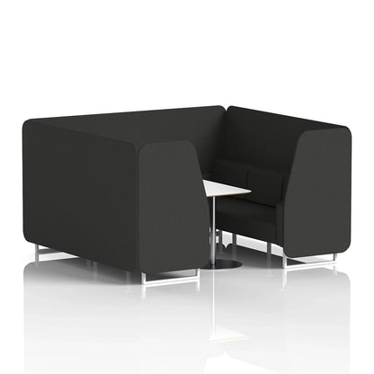 Brixworth Booth in Single Tone - 6 Seater with White Table