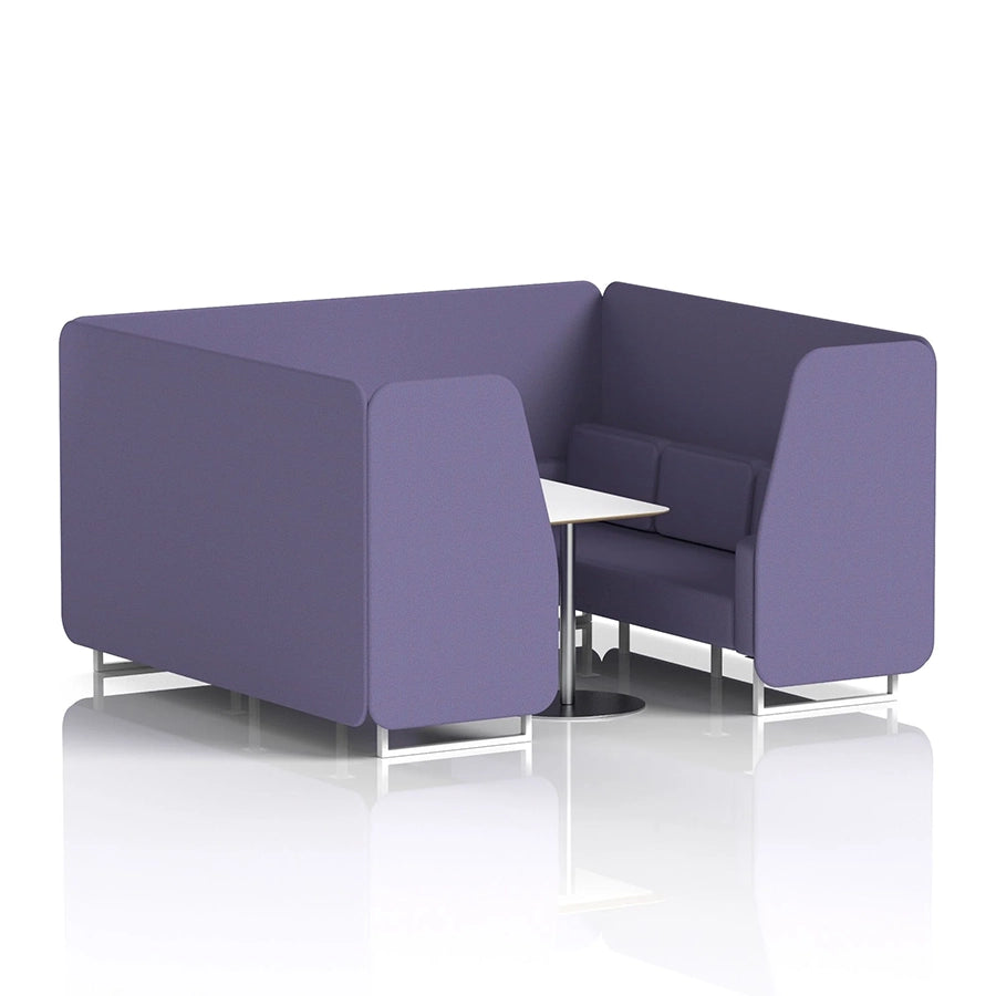 Brixworth Booth in Single Tone - 6 Seater with White Table