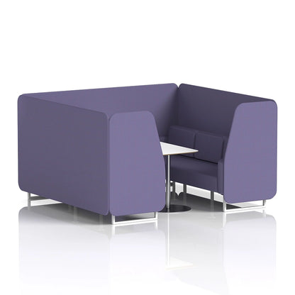 Brixworth Booth in Single Tone - 6 Seater with White Table
