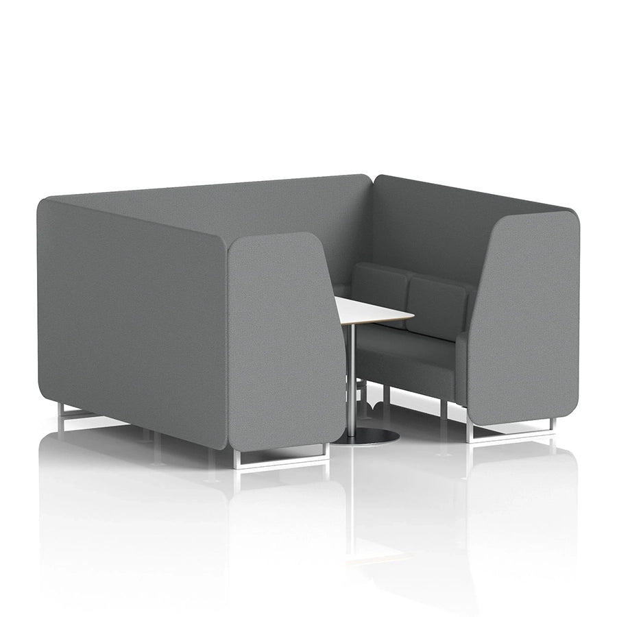 Brixworth Booth in Single Tone - 6 Seater with White Table