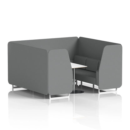 Brixworth Booth in Single Tone - 6 Seater with White Table