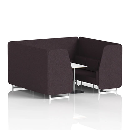 Brixworth Booth in Single Tone - 6 Seater with White Table