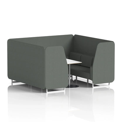 Brixworth Booth in Single Tone - 6 Seater with White Table