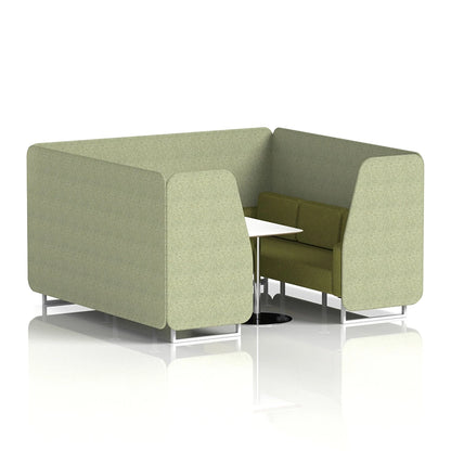 Brixworth Booth in Two Tone - 6 Seater with White Table