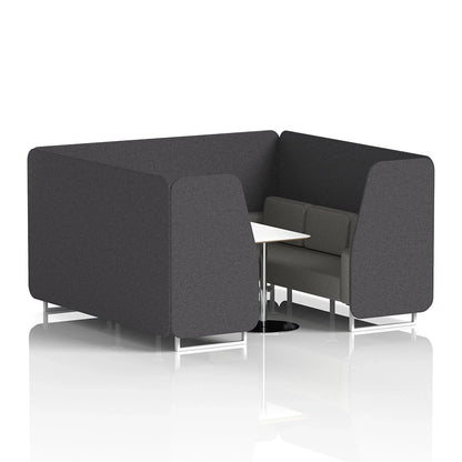 Brixworth Booth in Two Tone - 6 Seater with White Table
