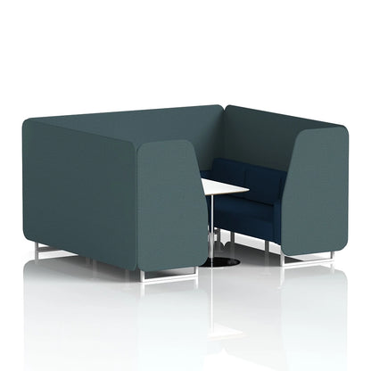 Brixworth Booth in Two Tone - 6 Seater with White Table