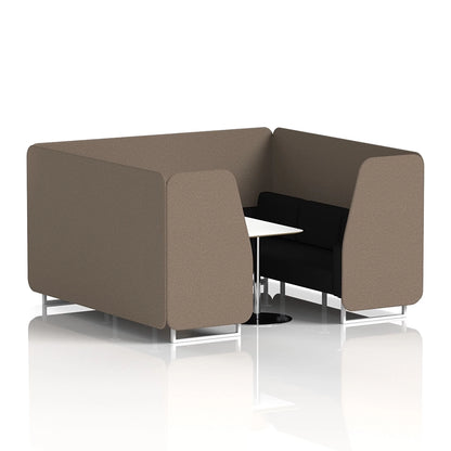 Brixworth Booth in Two Tone - 6 Seater with White Table