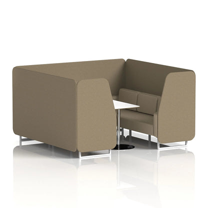 Brixworth Booth in Two Tone - 6 Seater with White Table