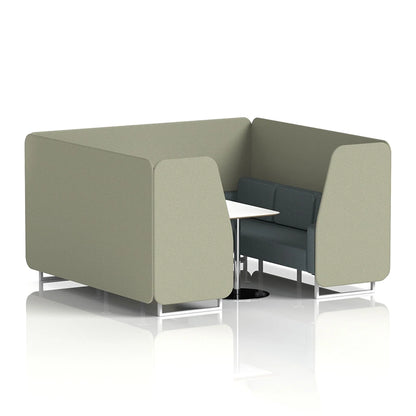 Brixworth Booth in Two Tone - 6 Seater with White Table