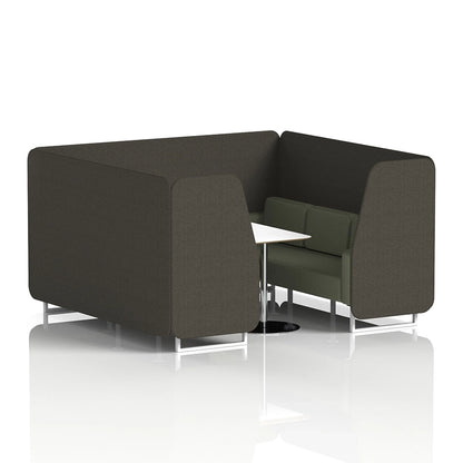 Brixworth Booth in Two Tone - 6 Seater with White Table