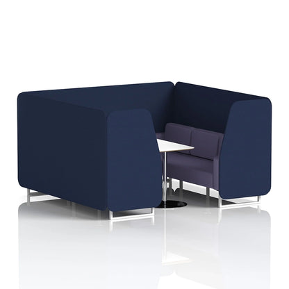 Brixworth Booth in Two Tone - 6 Seater with White Table