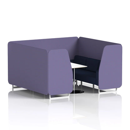 Brixworth Booth in Two Tone - 6 Seater with White Table