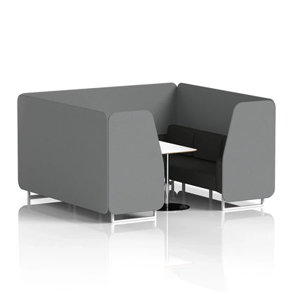 Brixworth Booth in Two Tone - 6 Seater with White Table