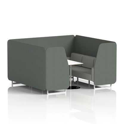 Brixworth Booth in Two Tone - 6 Seater with White Table