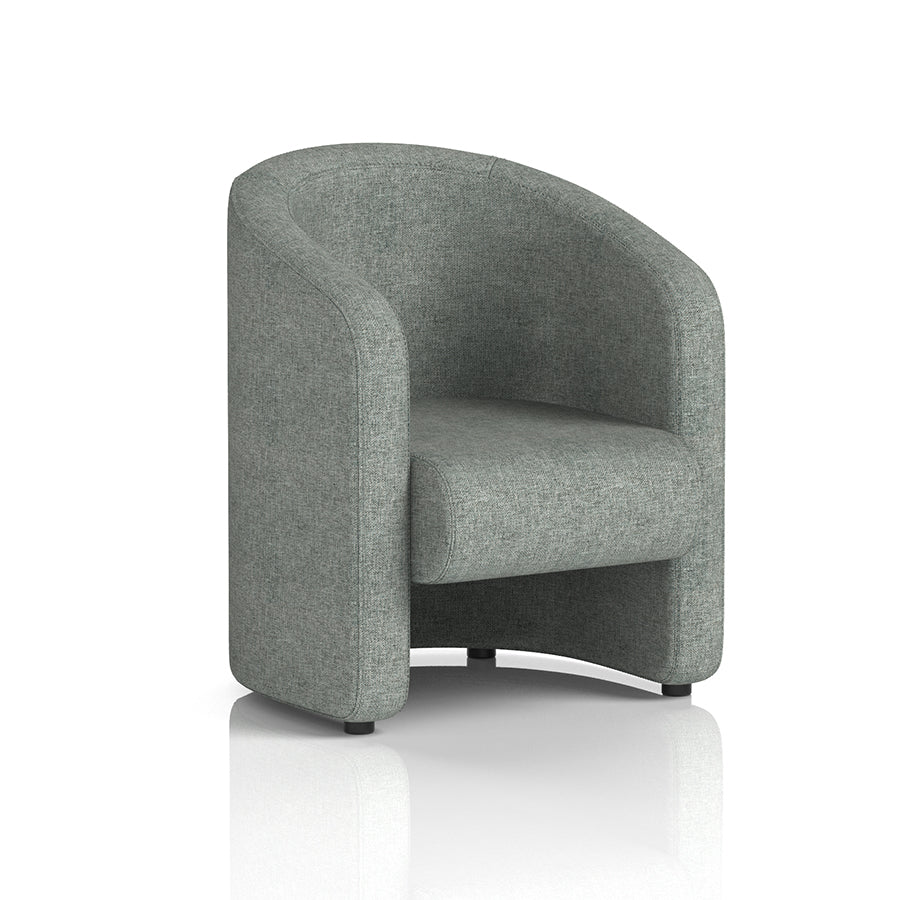 Lamport Armchair with black feet in Rivet Prime Fabric