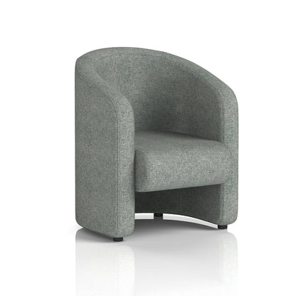 Lamport Armchair with black feet in Rivet Prime Fabric