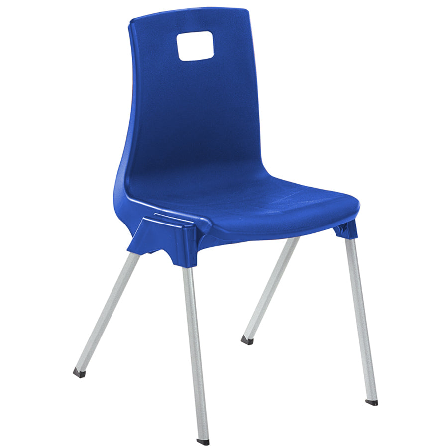 ST Classroom Chair Blue Poly Seat with Light Grey Duraform Frame CS30455