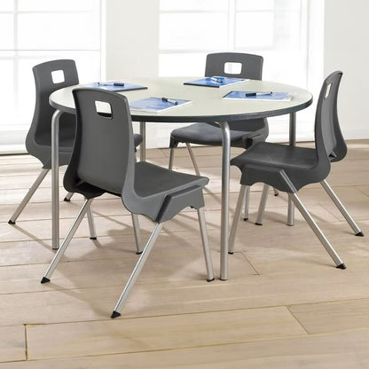 ST Classroom Chair Charcoal Poly Seat with Light Grey Duraform Frame Lifestyle Image