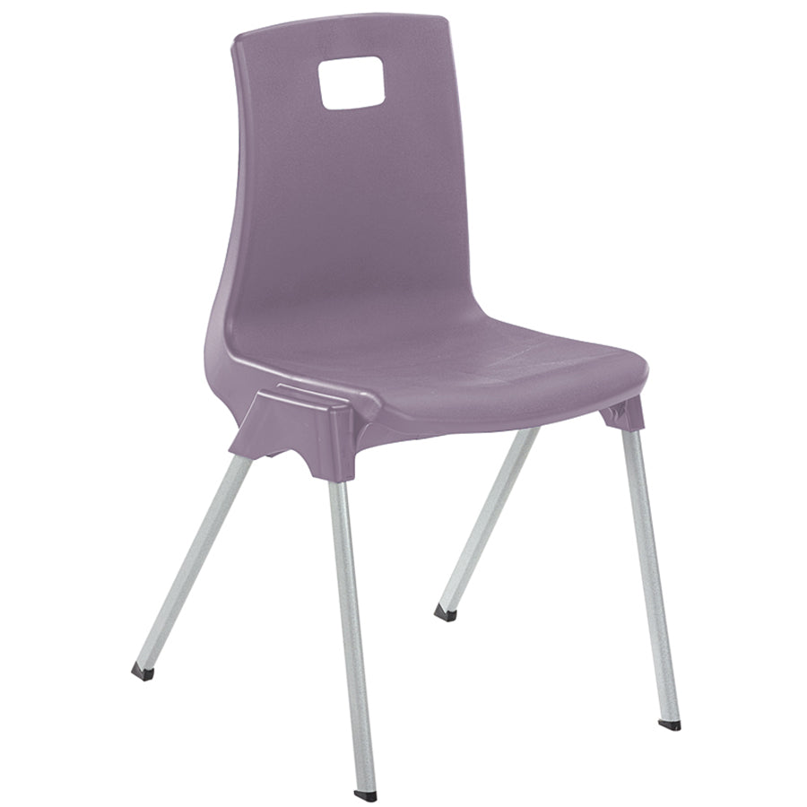ST Classroom Chair Lilac Poly Seat with Light Grey Duraform Frame CS30455