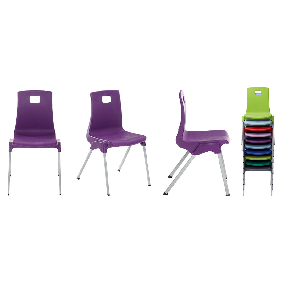 ST Classroom Chair Poly Seat with Light Grey Duraform Frame