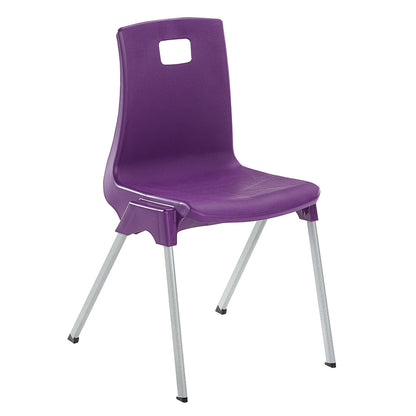 ST Classroom Chair Purple Poly Seat with Light Grey Duraform Frame CS30455